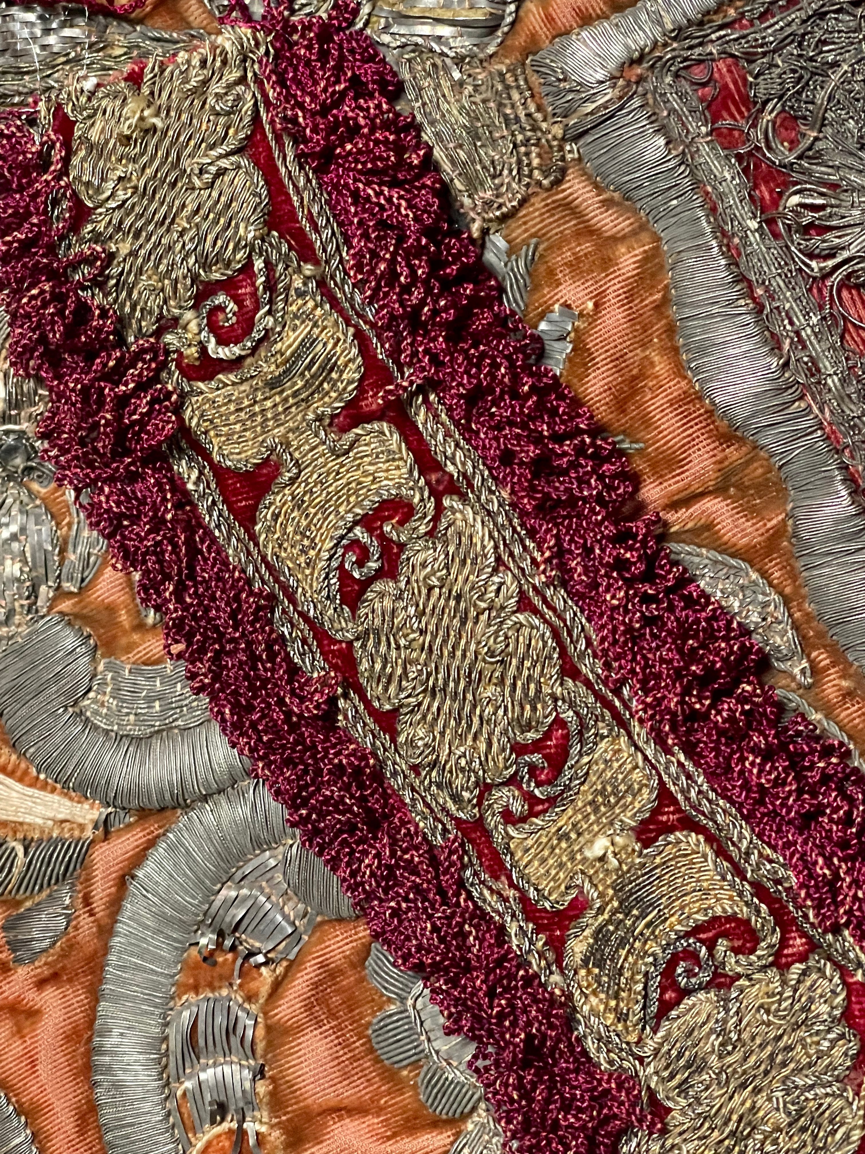 17th Century Venetian Silk and Metal Thread Trim