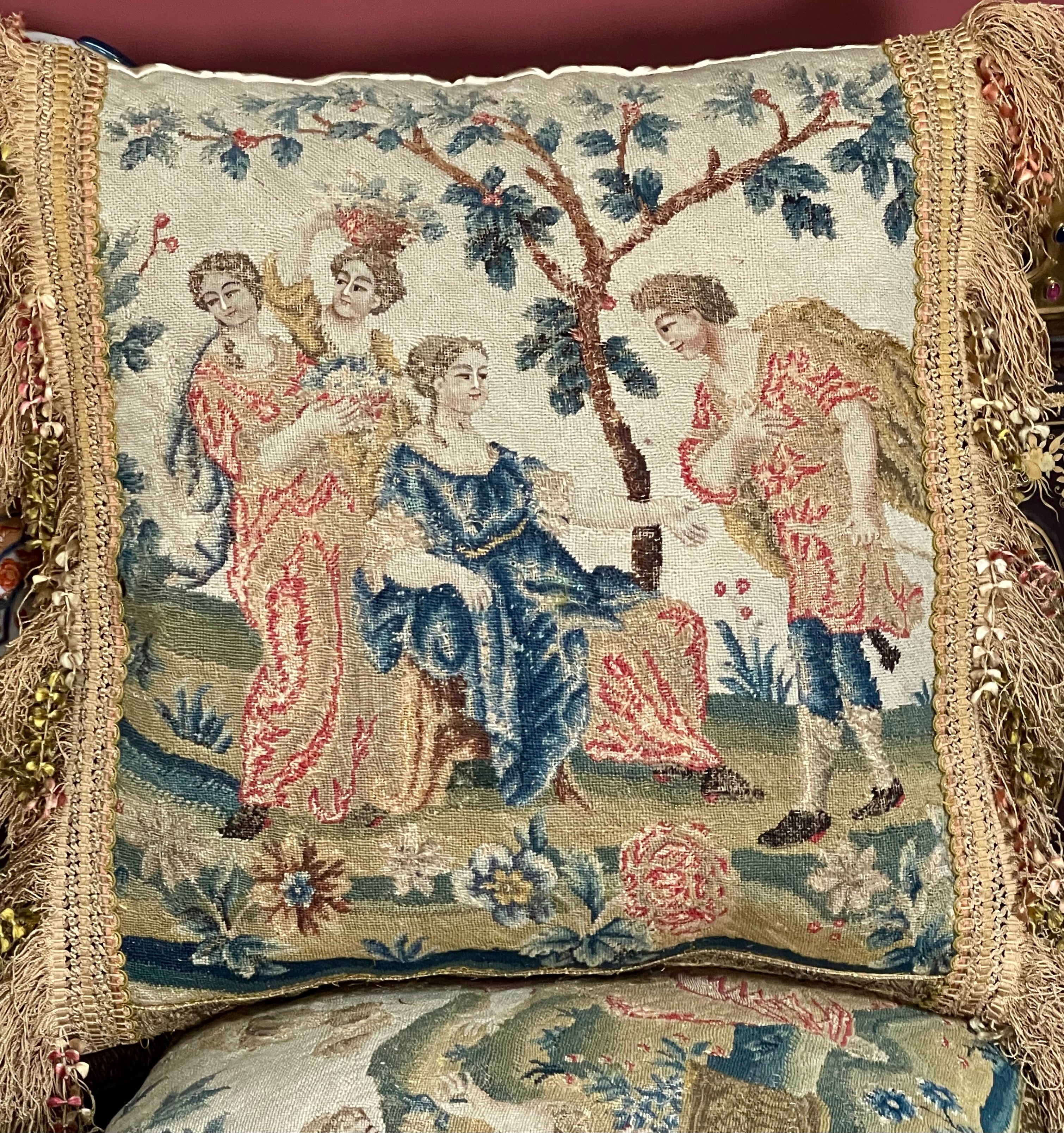 18th Century French Needlepoint Pillow