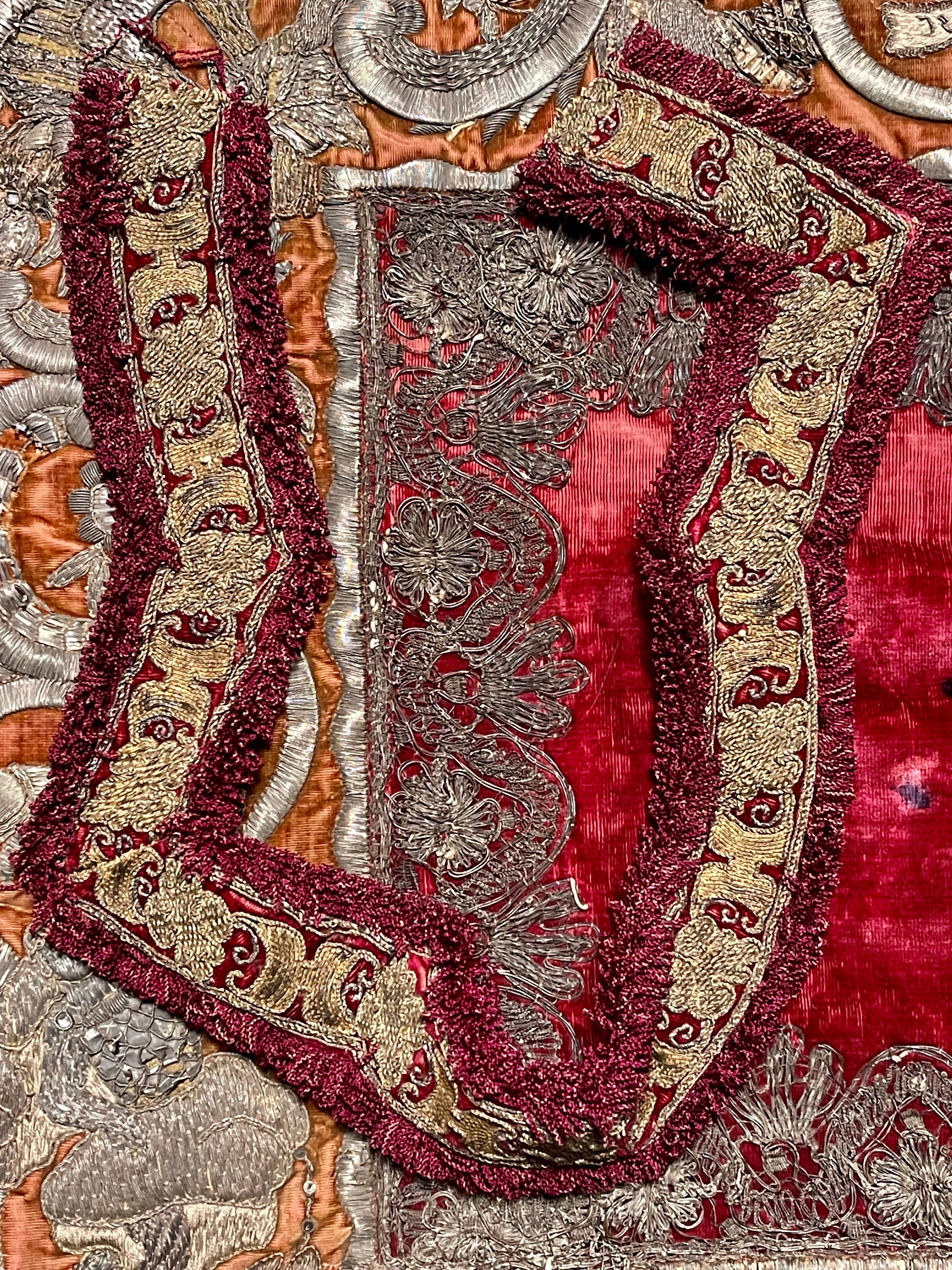 17th Century Venetian Silk and Metal Thread Trim