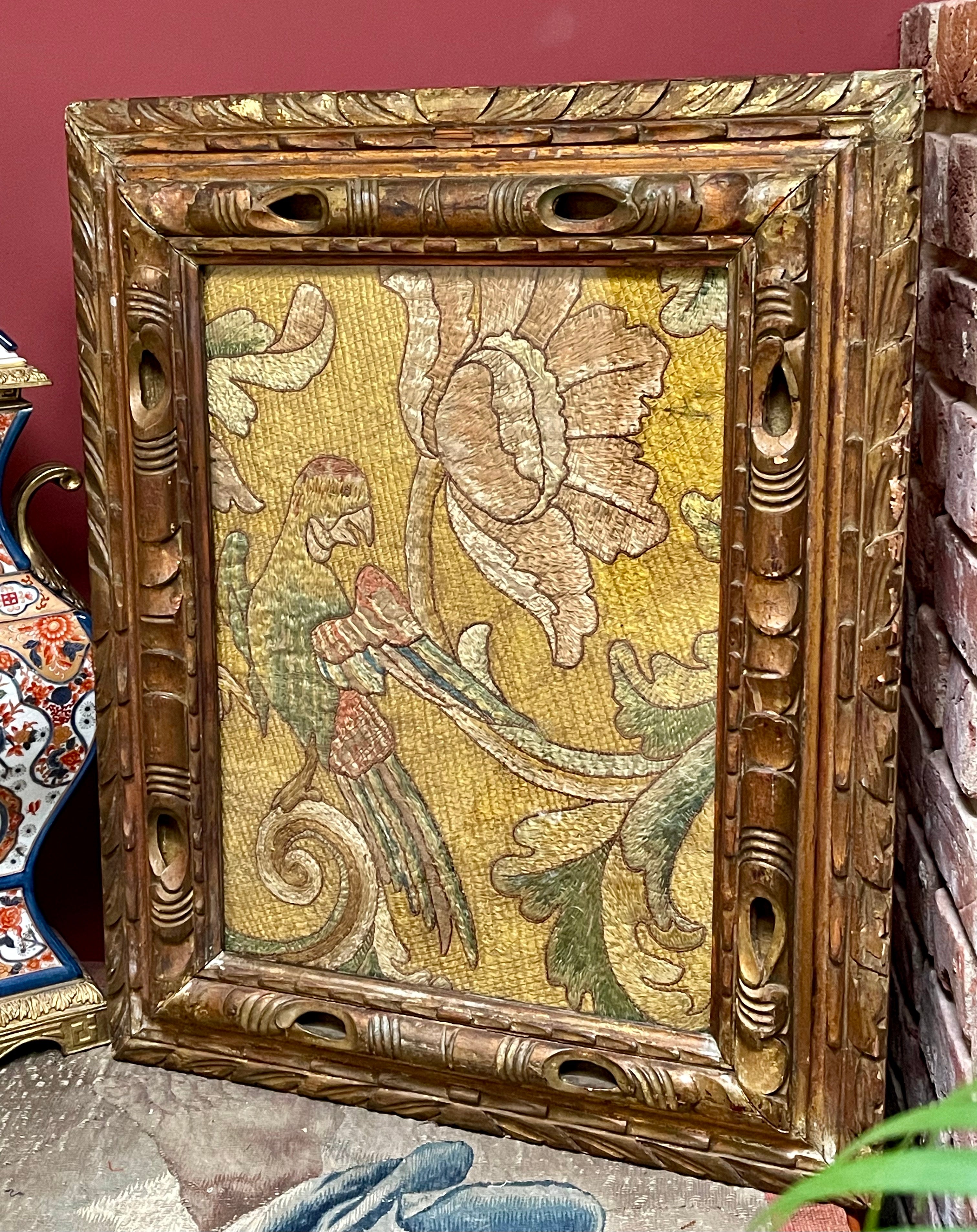 17th Century Italian Silk Floss Embroidery