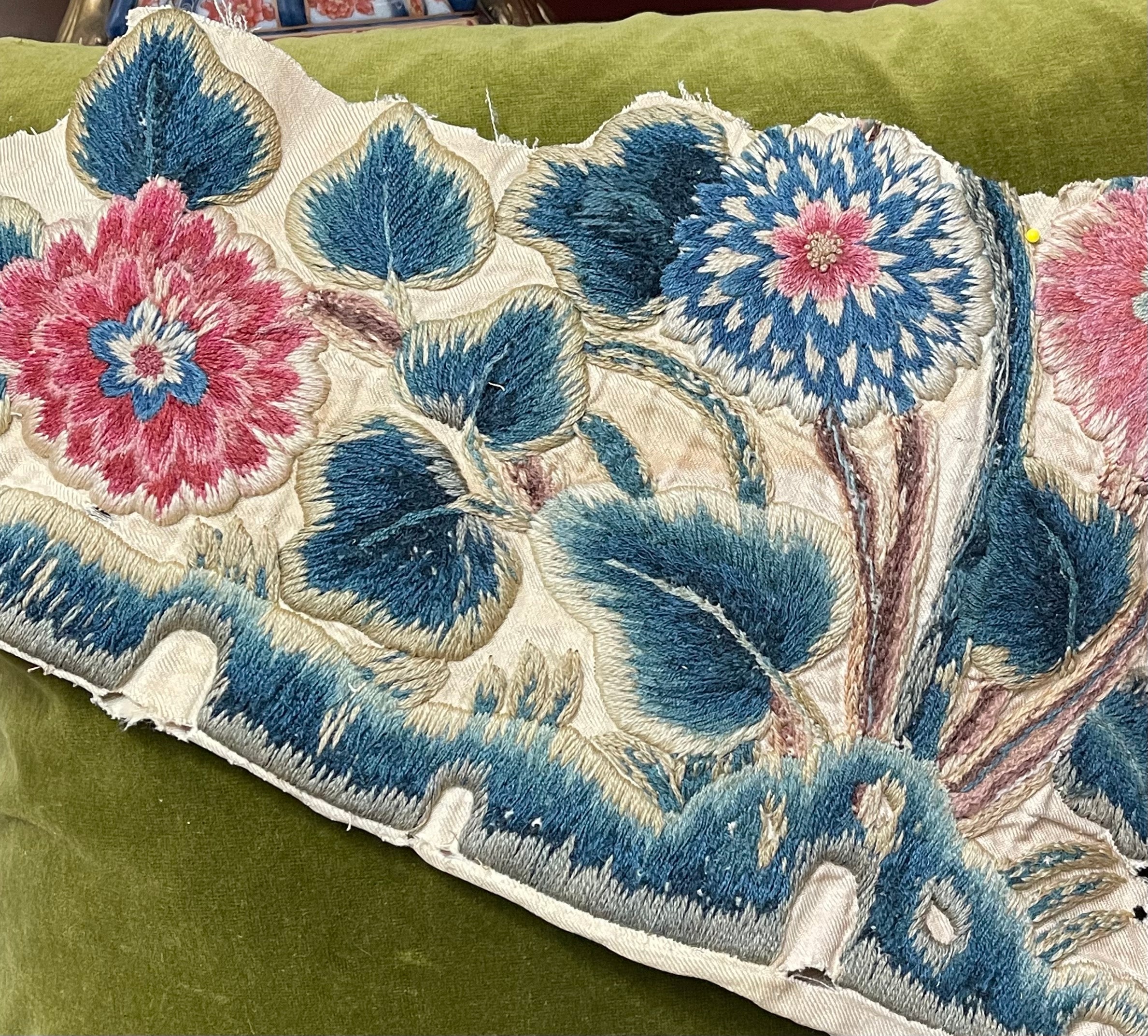 17th Century English Crewelwork Panel