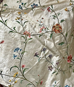 18th Century Embroidered Silk