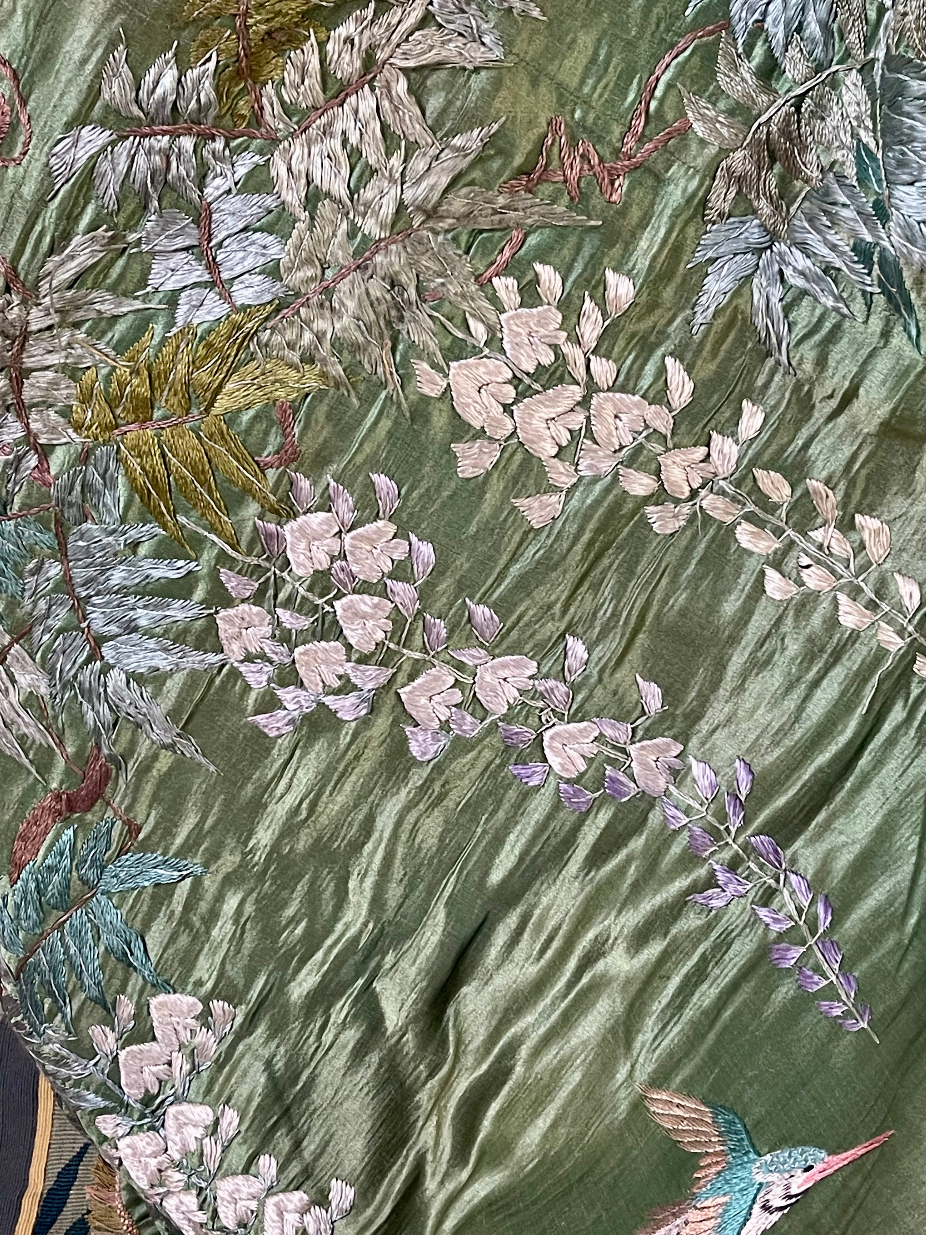 Antique Japanese Embroidered Silk Cover