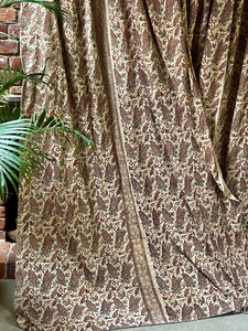 Antique Indo Persian Block Printed Kalamkari Curtains Panels
