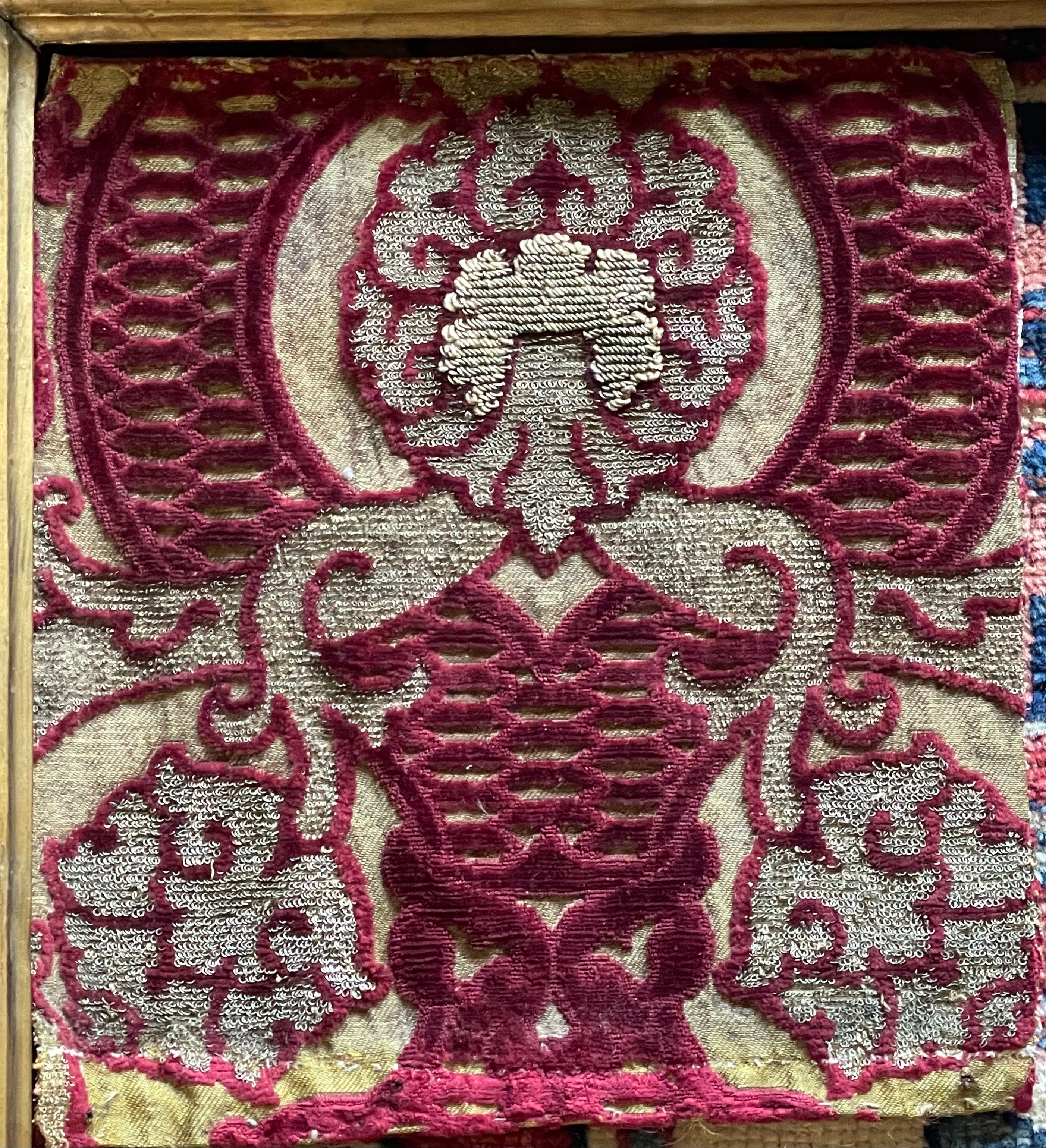 16th Century Venetian Silk Velvet Pomegranates