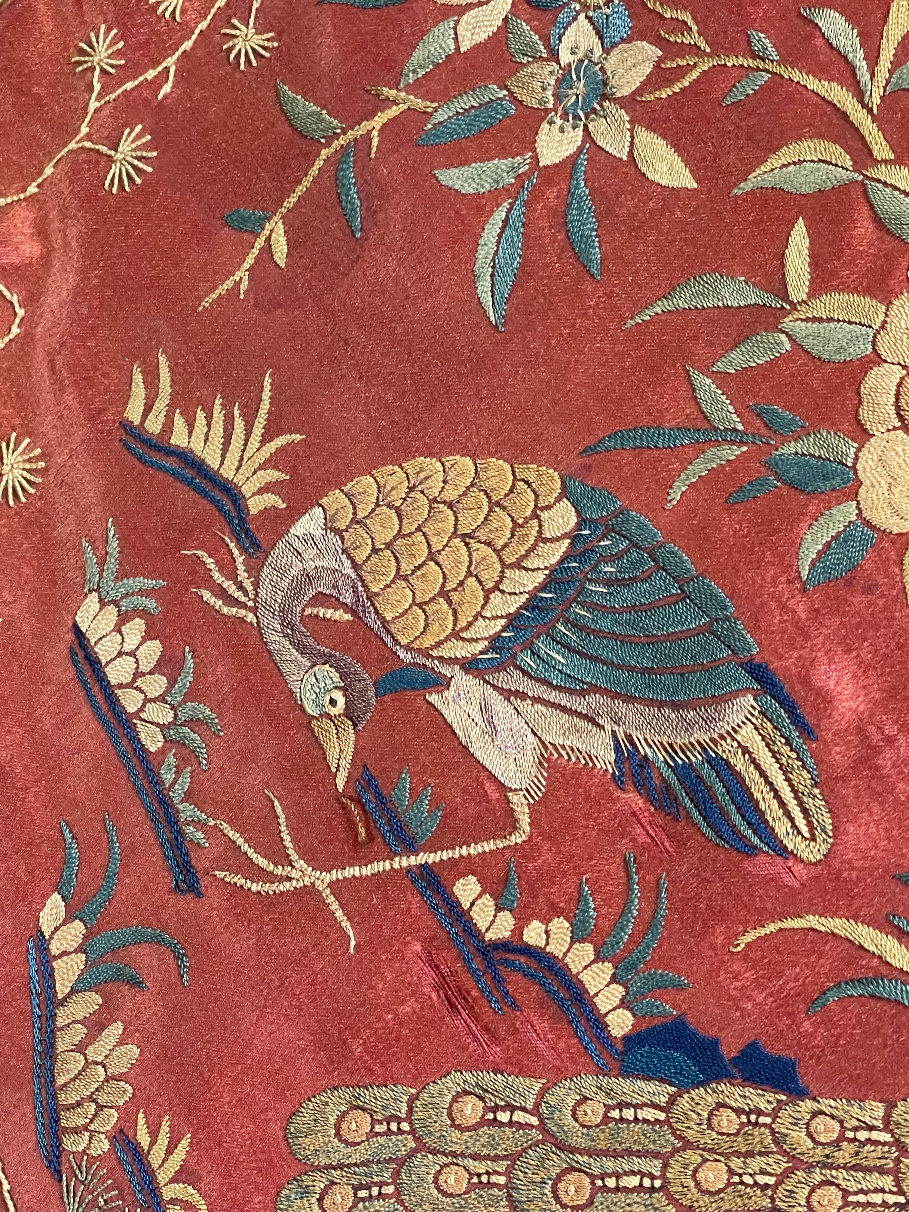 Antique Chinese Silk Embroidery Banners