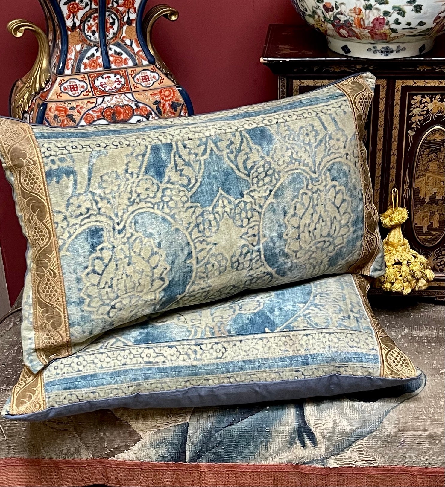 Antique Fortuny Pillows  Nicolo Design  PAIR