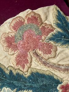 17th Century English Crewel Work Project  Panel
