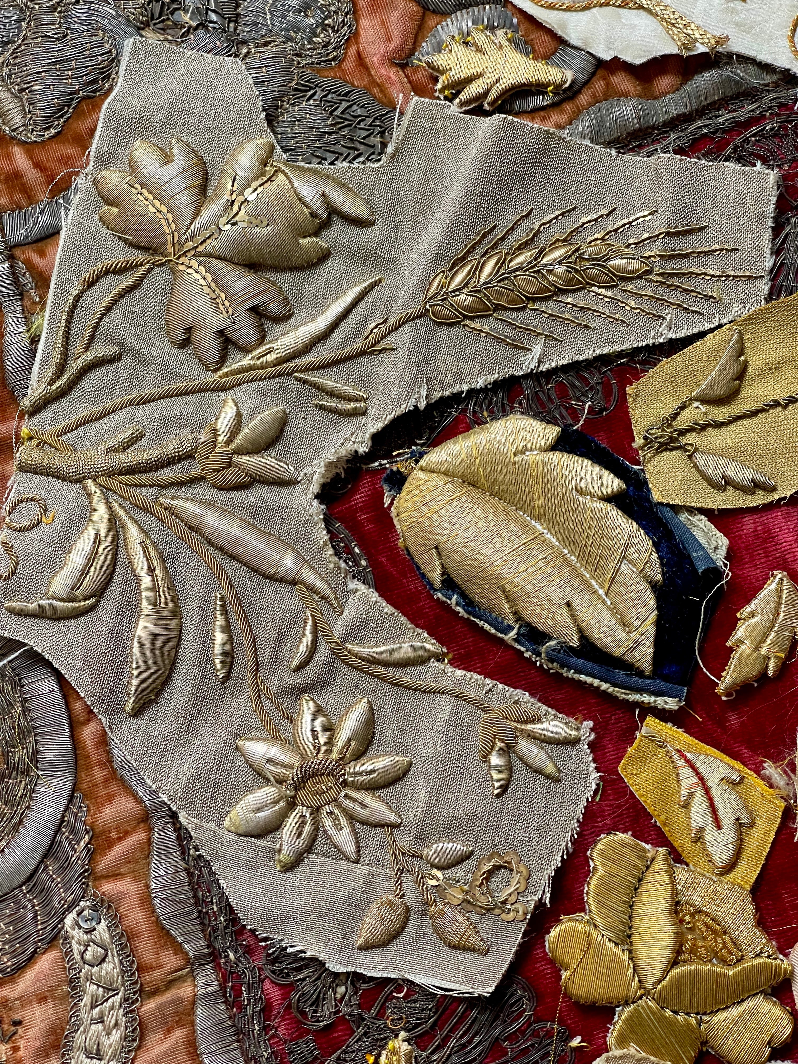 Antique Gold Silver Metallic Applique Project Group