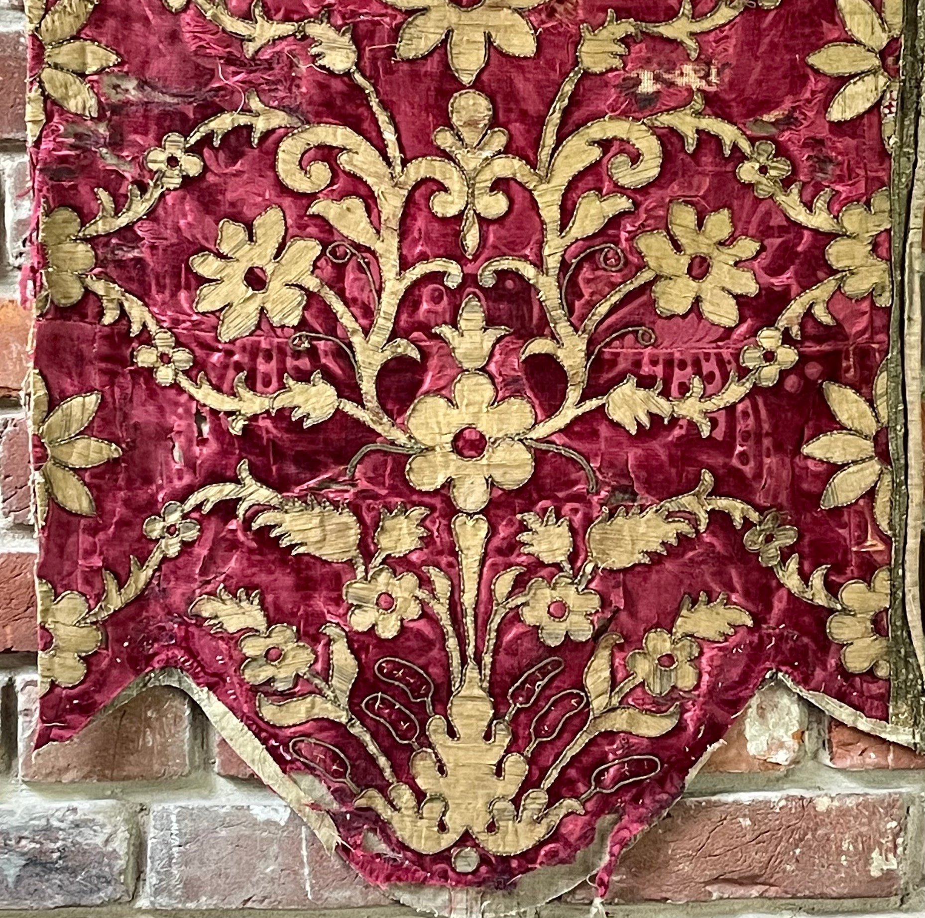 Renaissance Velvet Panel Circa 1600