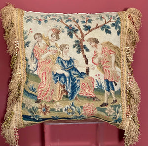 18th Century French Needlepoint Pillow