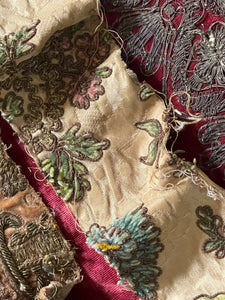 Antique Metallic Embridered Silk Velvet Project Group