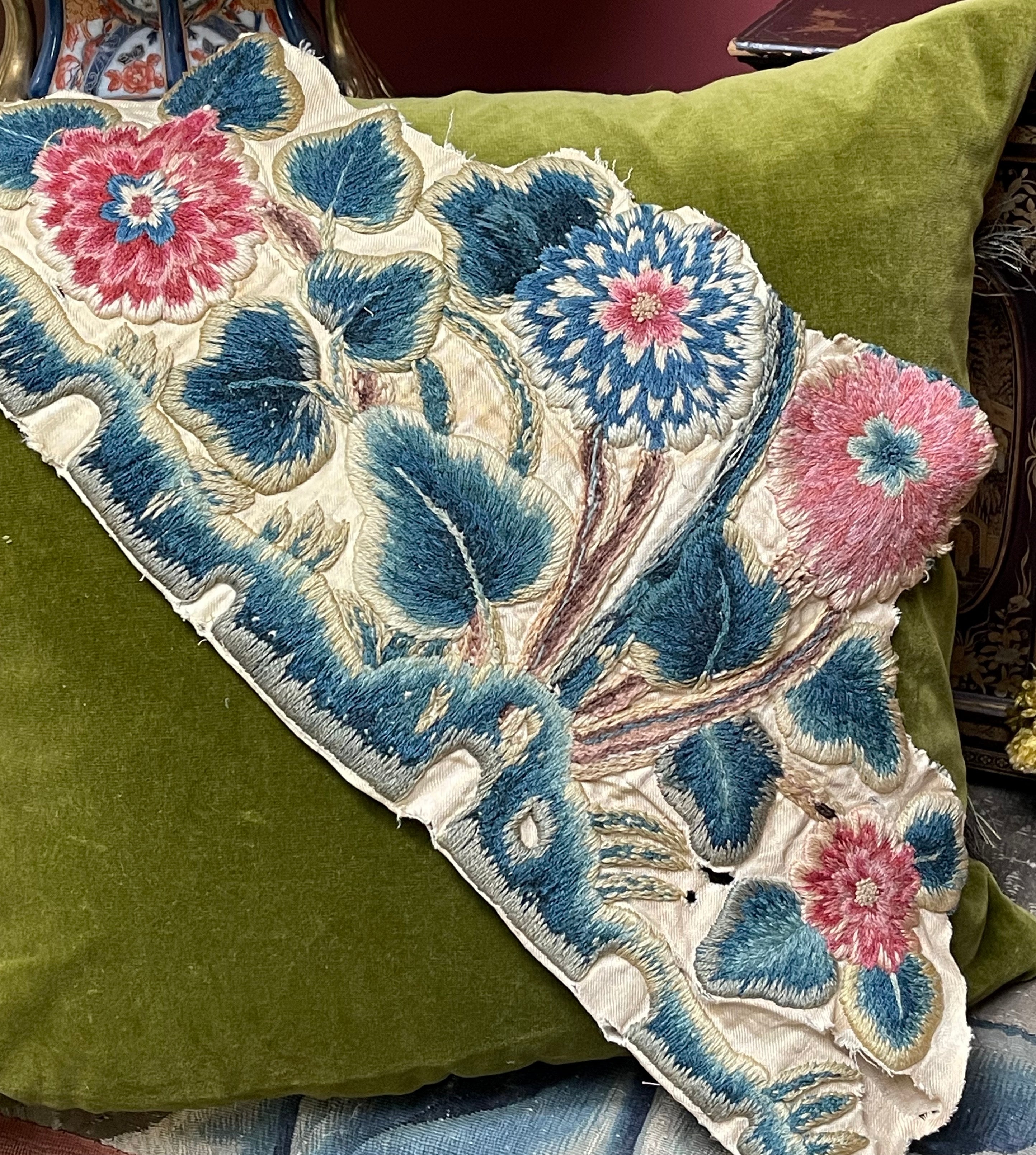 17th Century English Crewelwork Panel