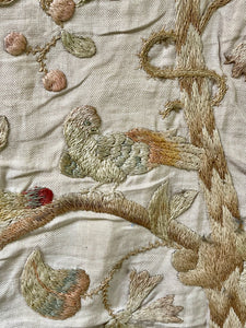 18th Century Crewelwork Tree of Life Panel