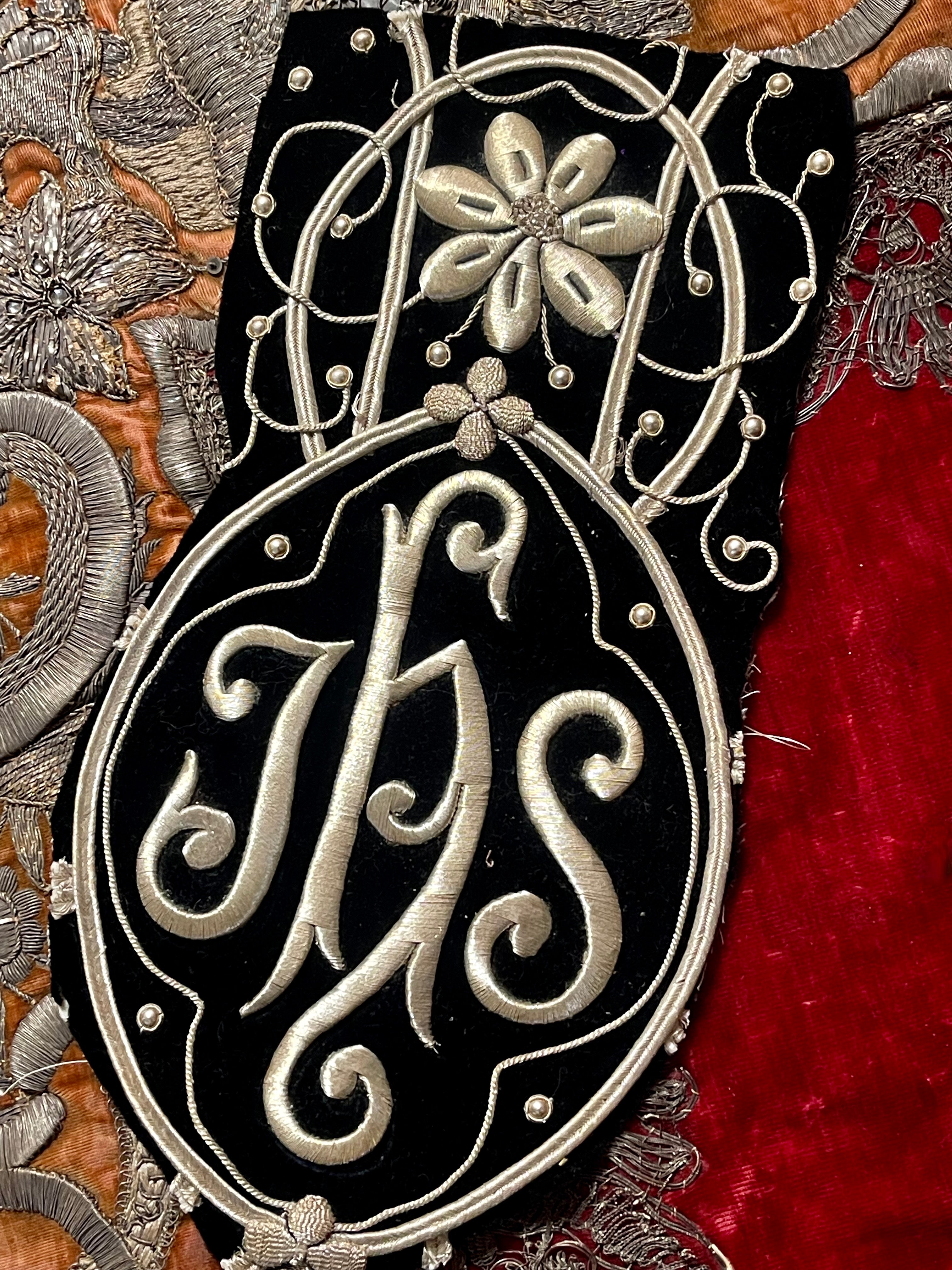 Antique Metallic Embroidery Applique