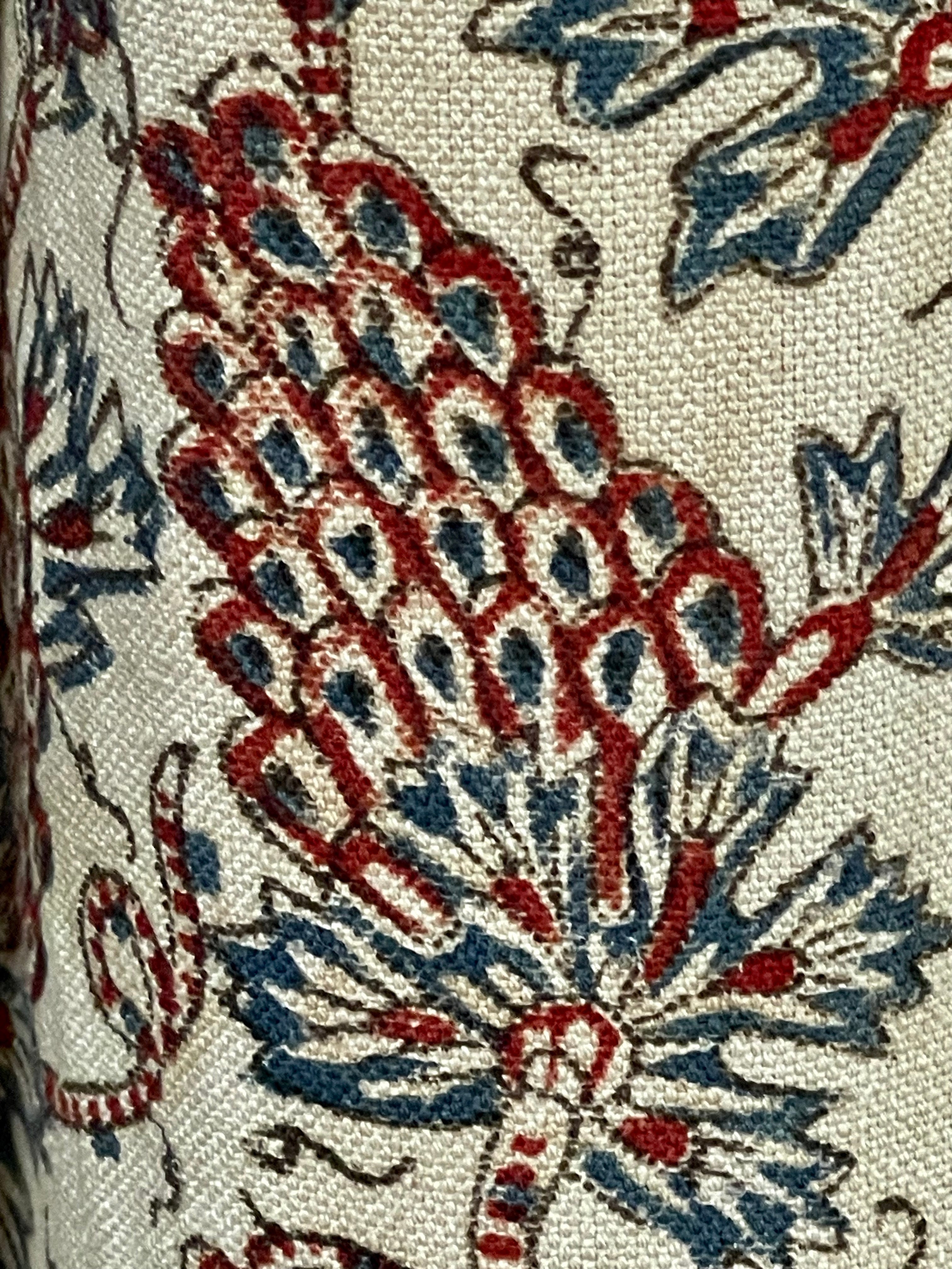 Antique Indo Persian Block Printed Kalamkari Curtains Panels