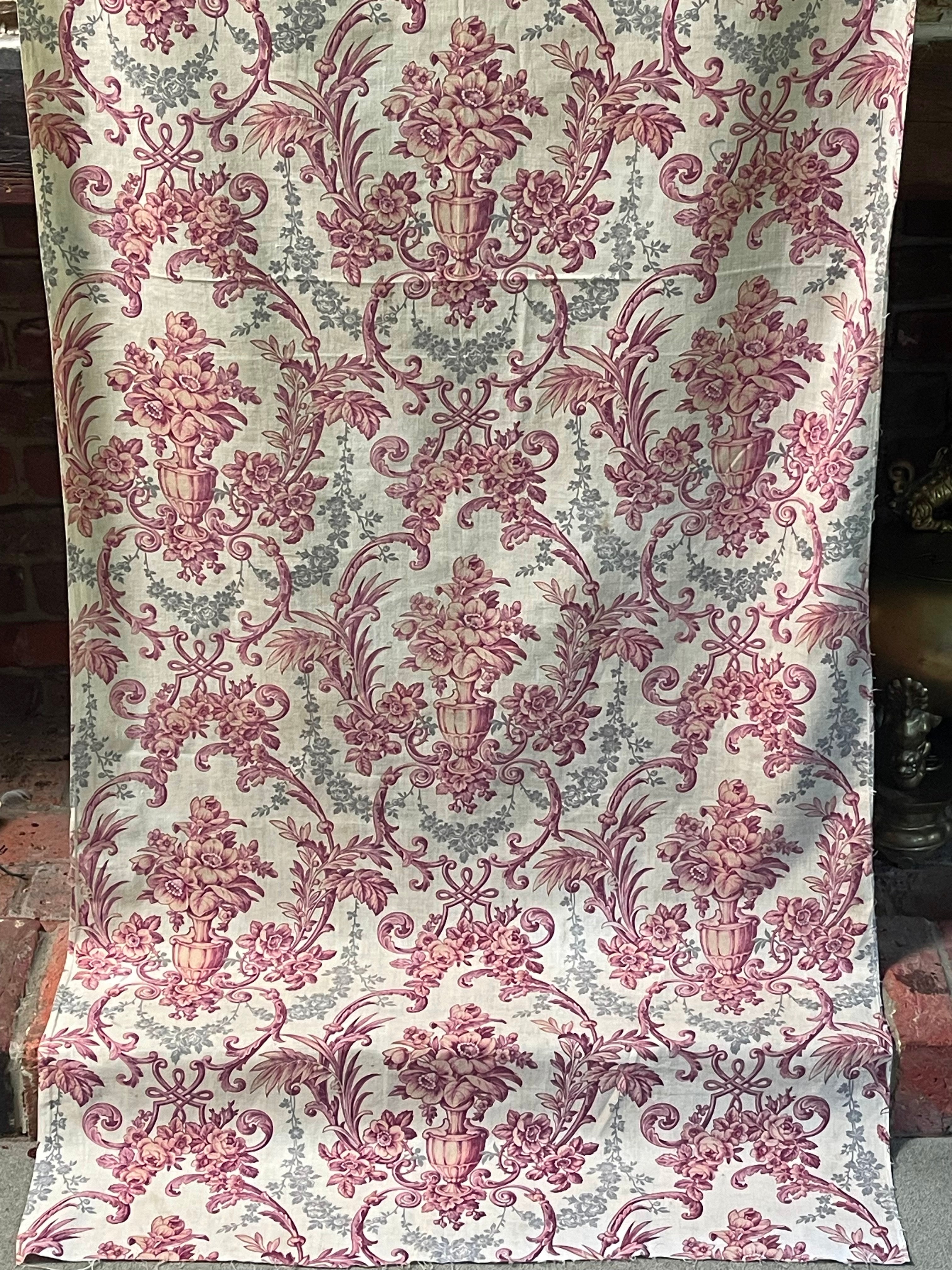 Antique French Printed Cotton Panel