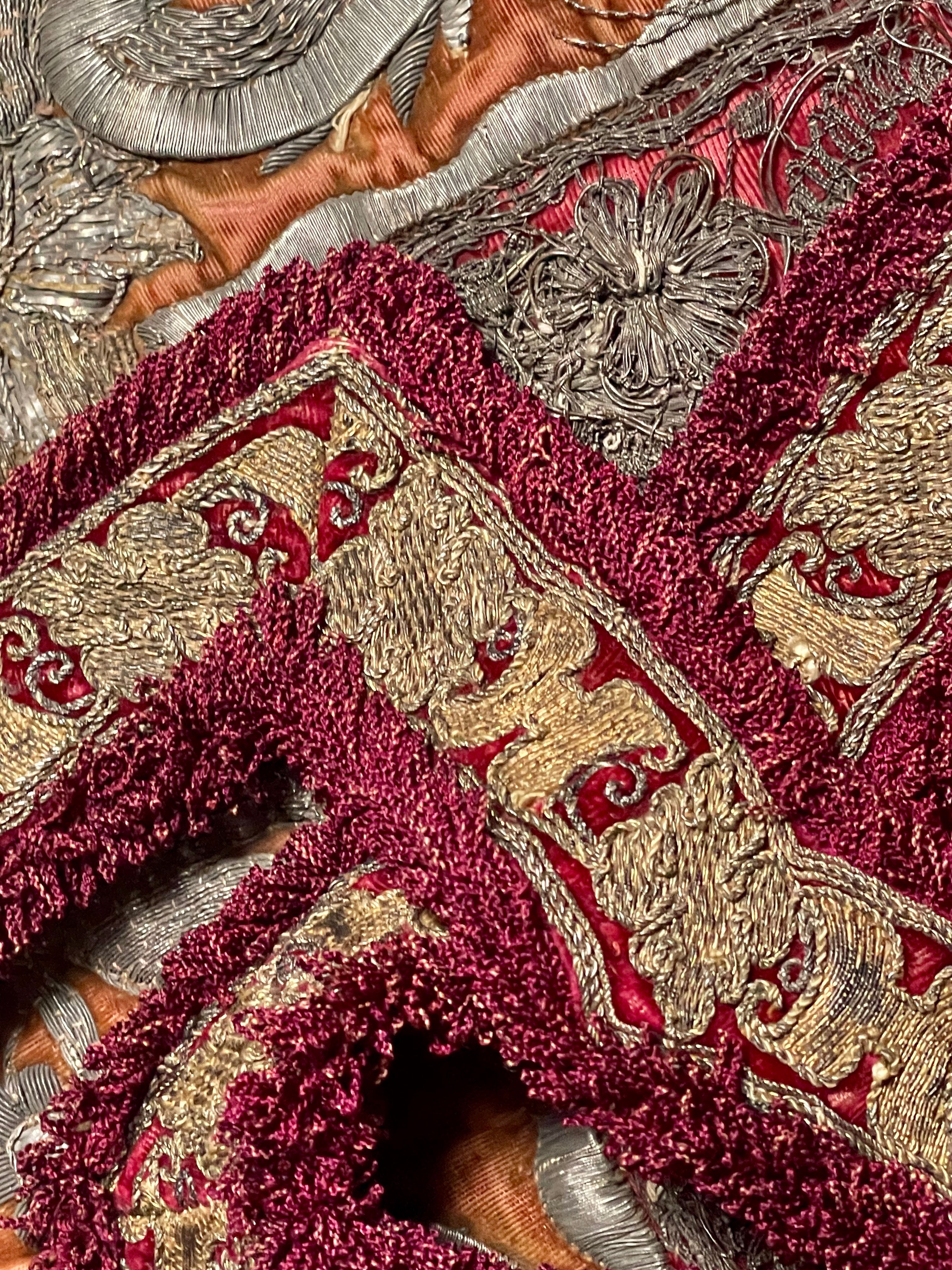 17th Century Venetian Silk and Metal Thread Trim
