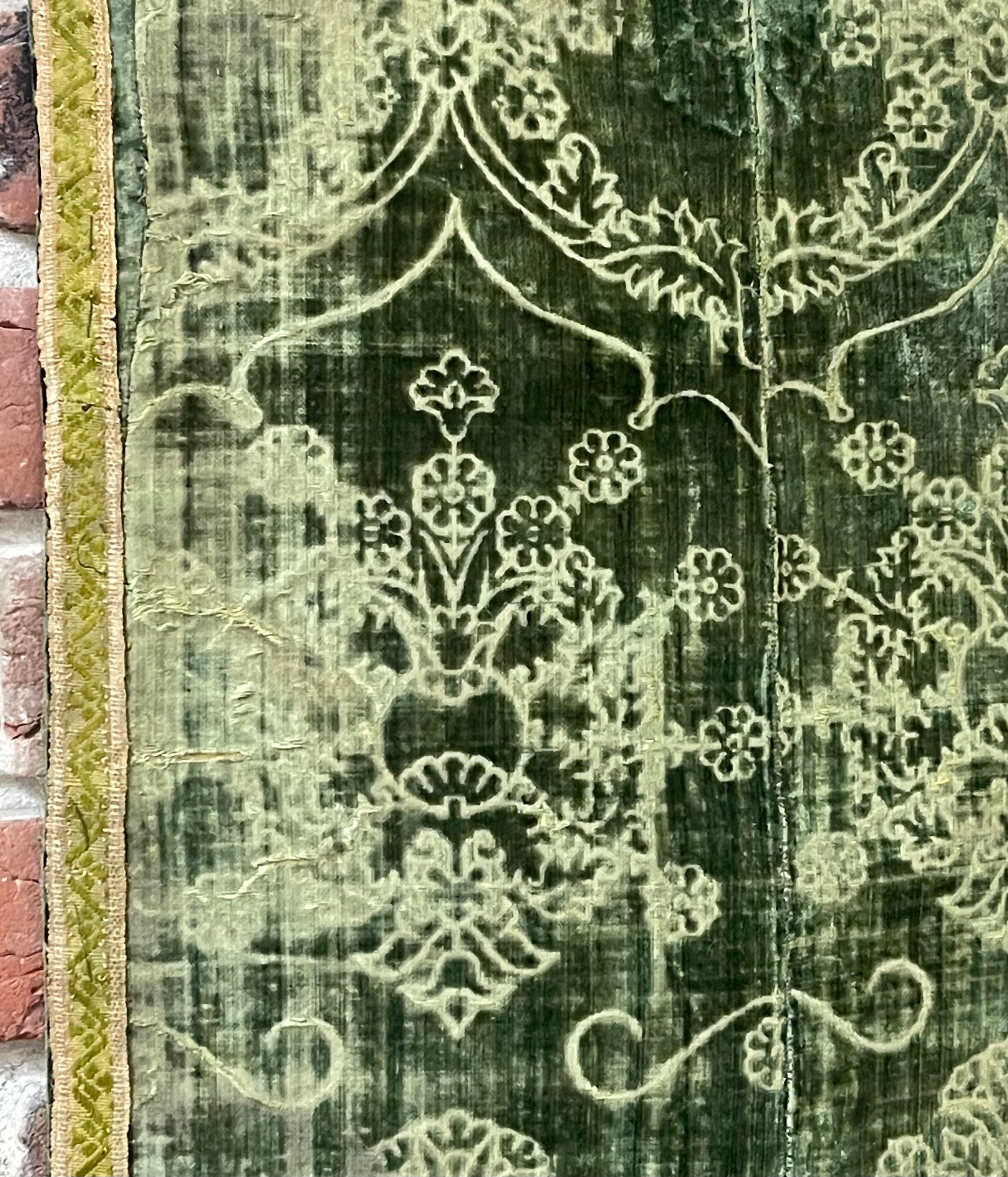 15th Century Silk Velvet Ferronerie Pattern