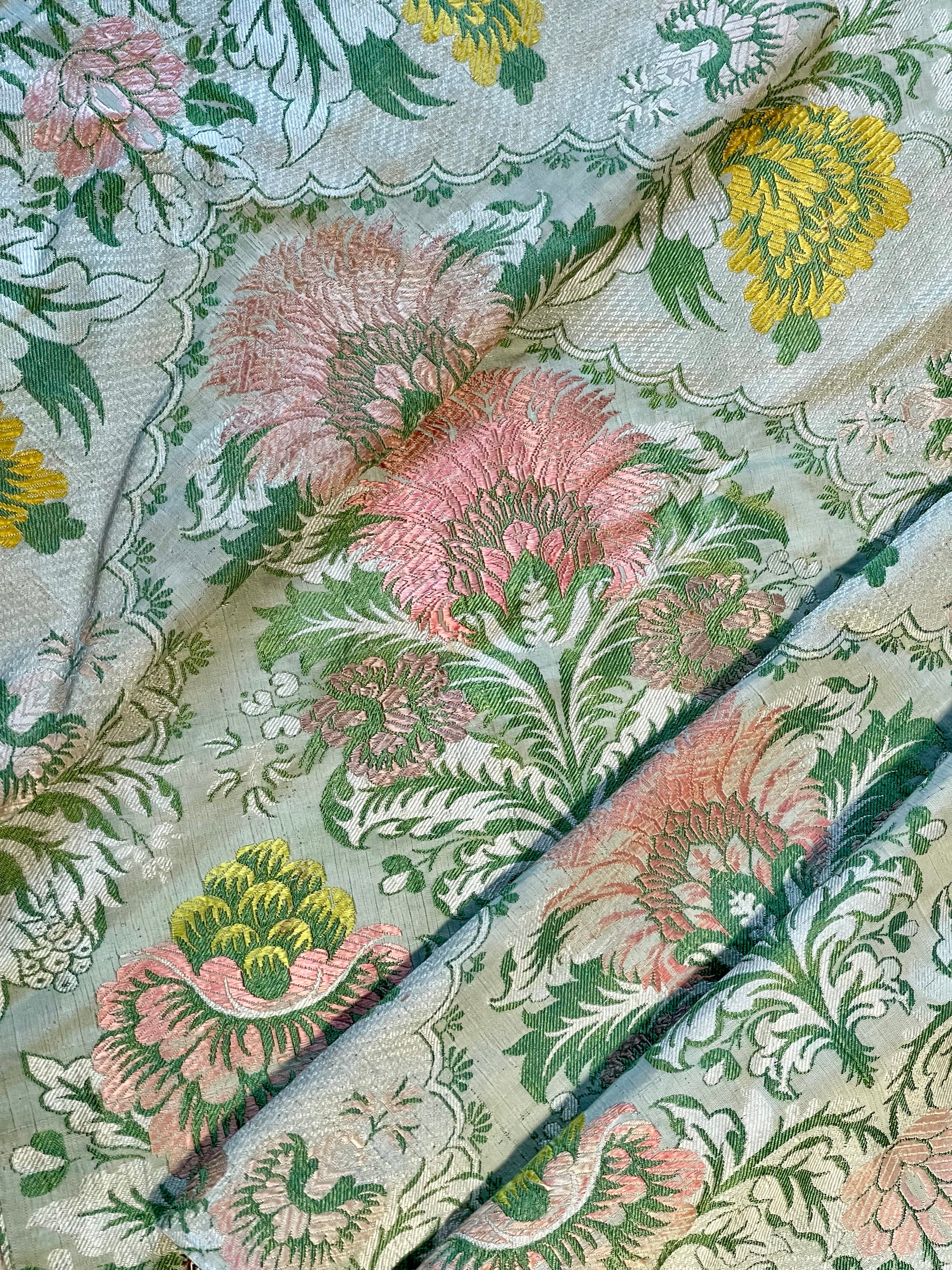 18th Century Fabric  French Silk Brocade