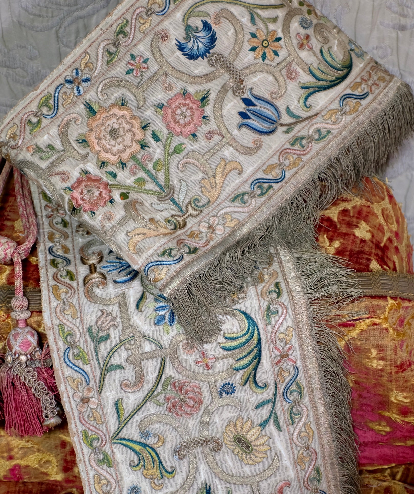 17th Century Embroidery Altar Frontal Valance