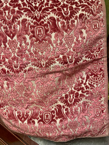 Venetian Silk Velvet Panel  Lions Cherubs Crown