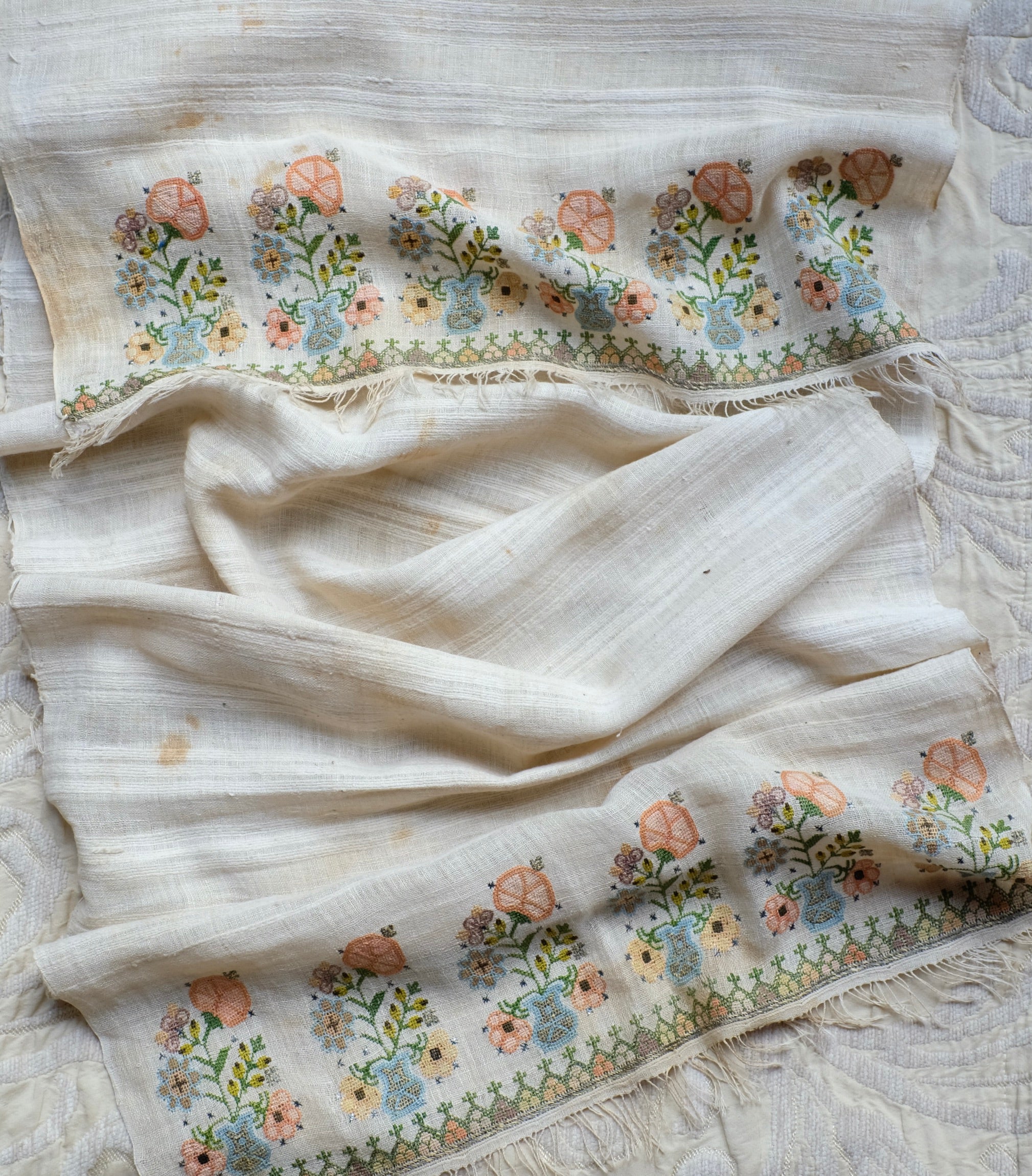 Antique Embroidered Turkish Towel