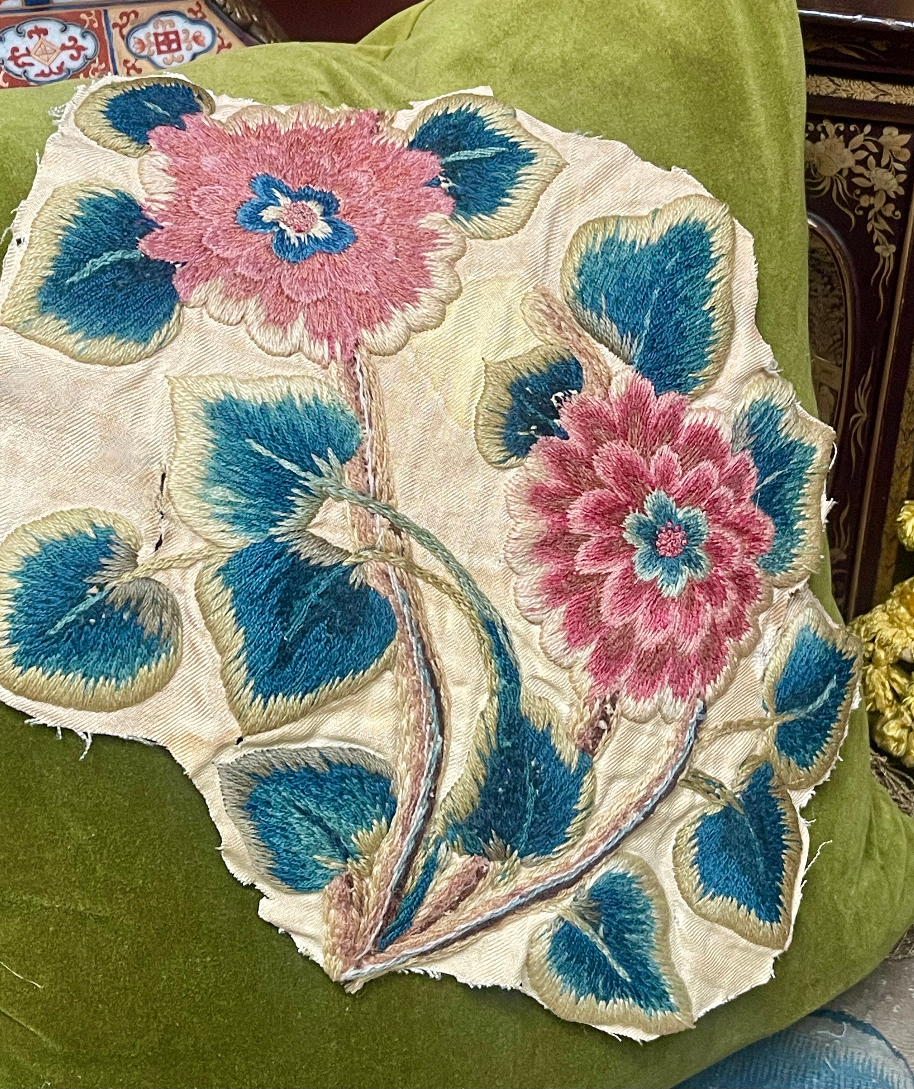 17th Century English Crewelwork Panel