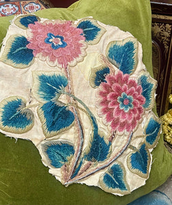 17th Century English Crewelwork Panel