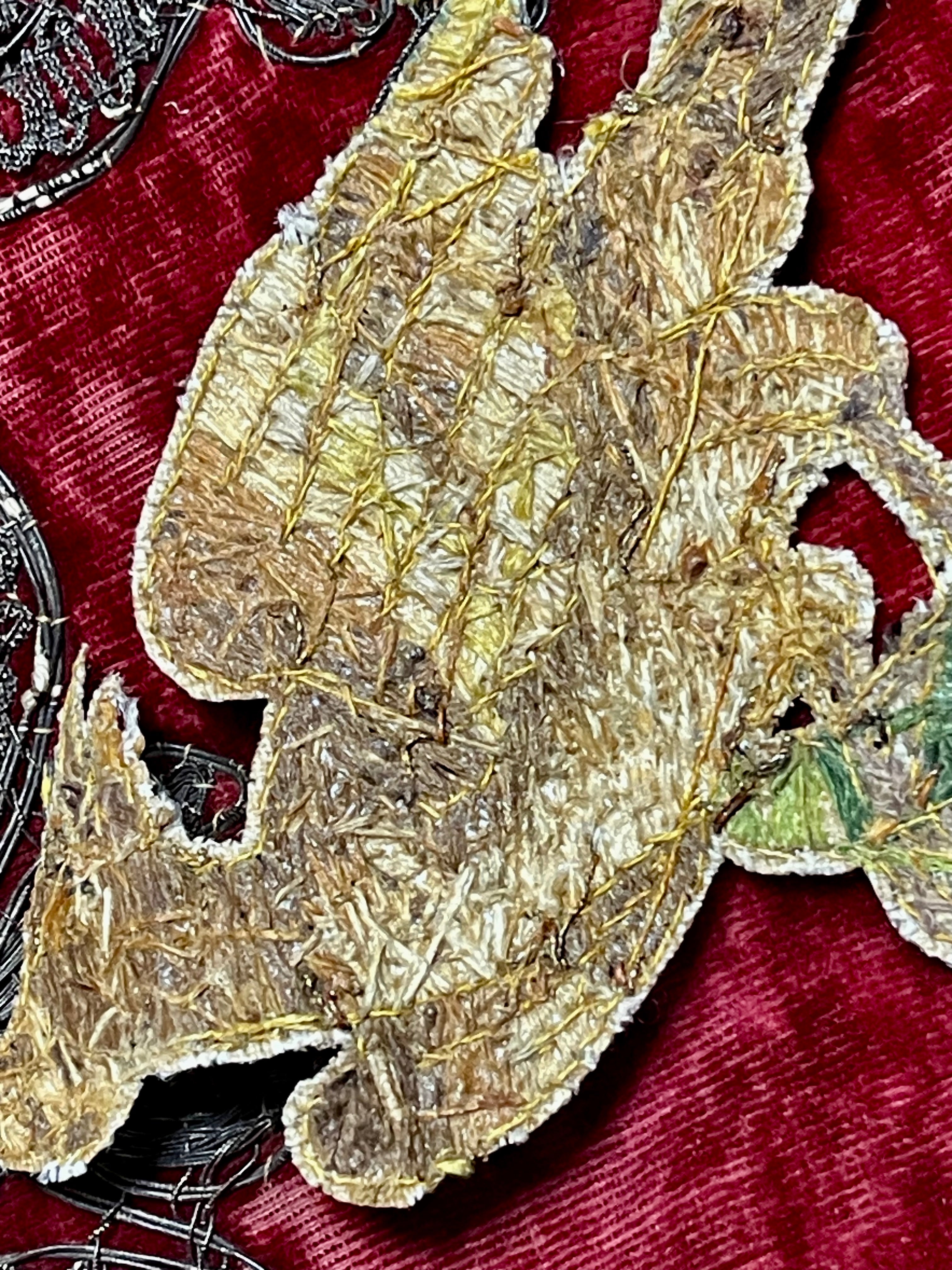 17th Century Needlework Slip   BIRD