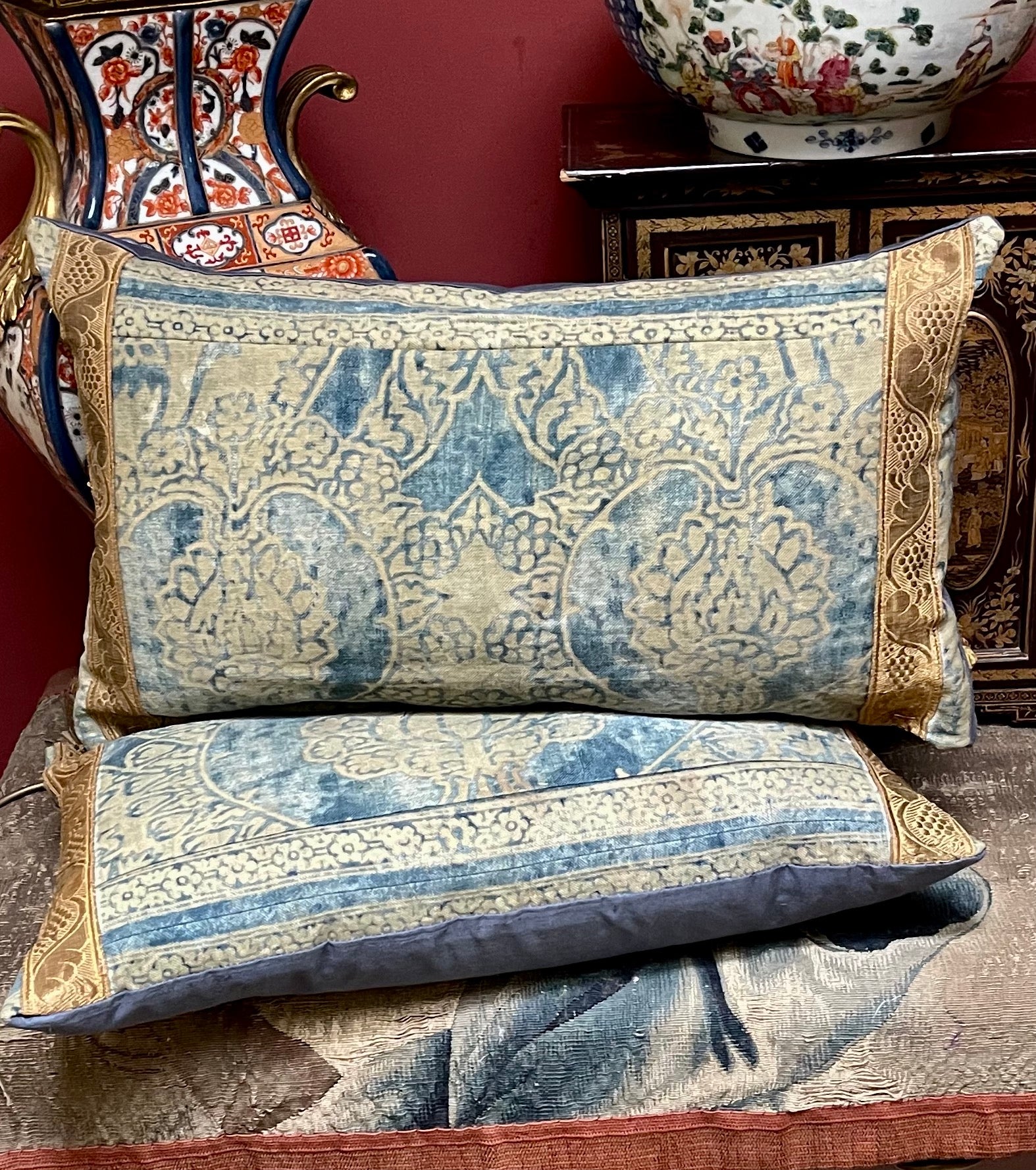 Antique Fortuny Pillows  Nicolo Design  PAIR
