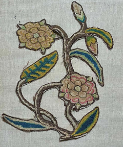 Antique Crewelwork 17th Century Needlework