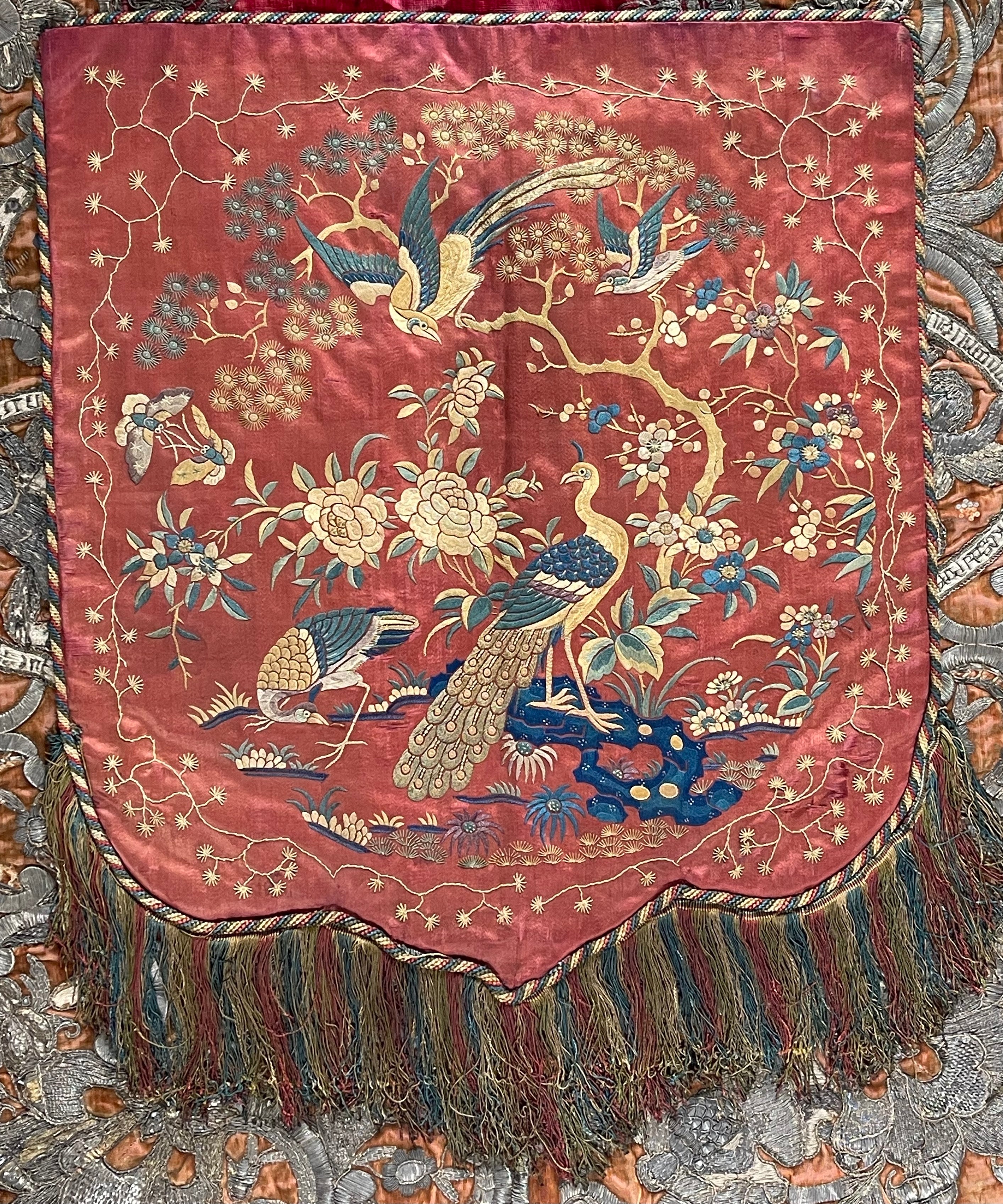 Antique Chinese Silk Embroidery Banners