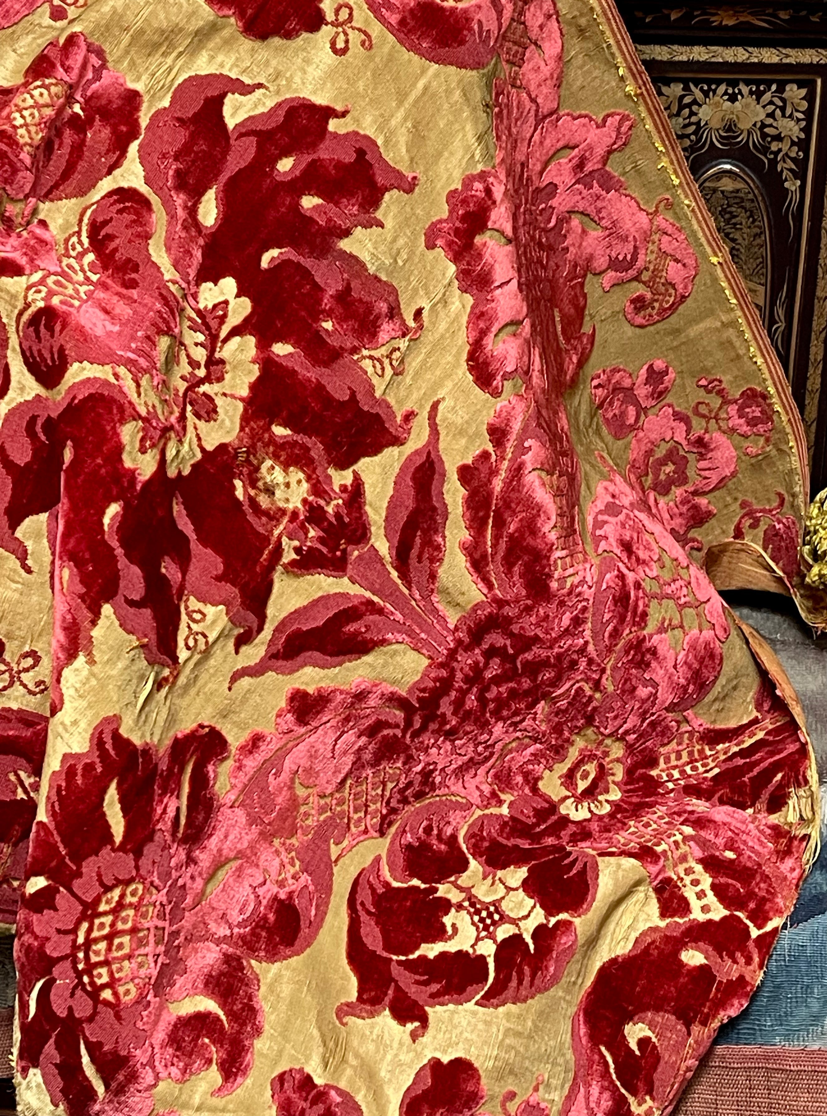 Venetian Cisele Silk Velvet Early 18th Century