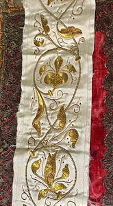 Antique Vestment Panel Gold Metallic Embroidery