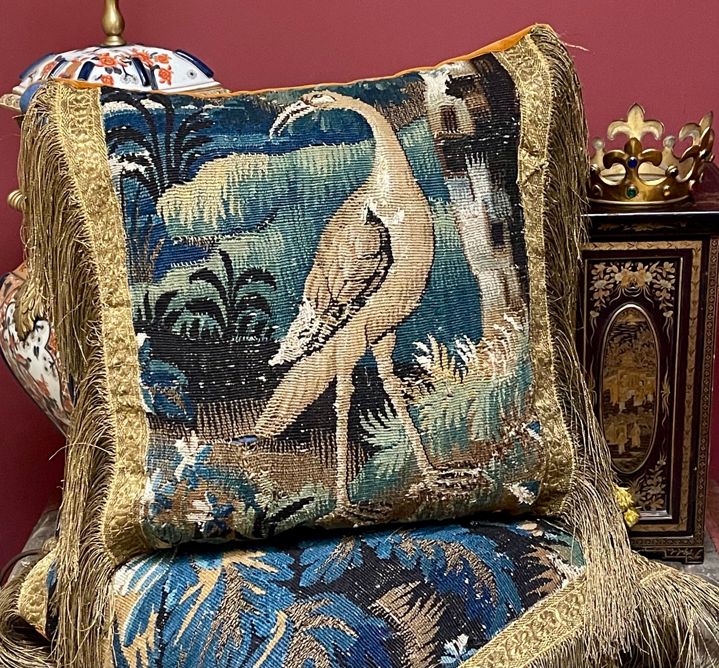 17th Century Aubusson Tapestry Pillow