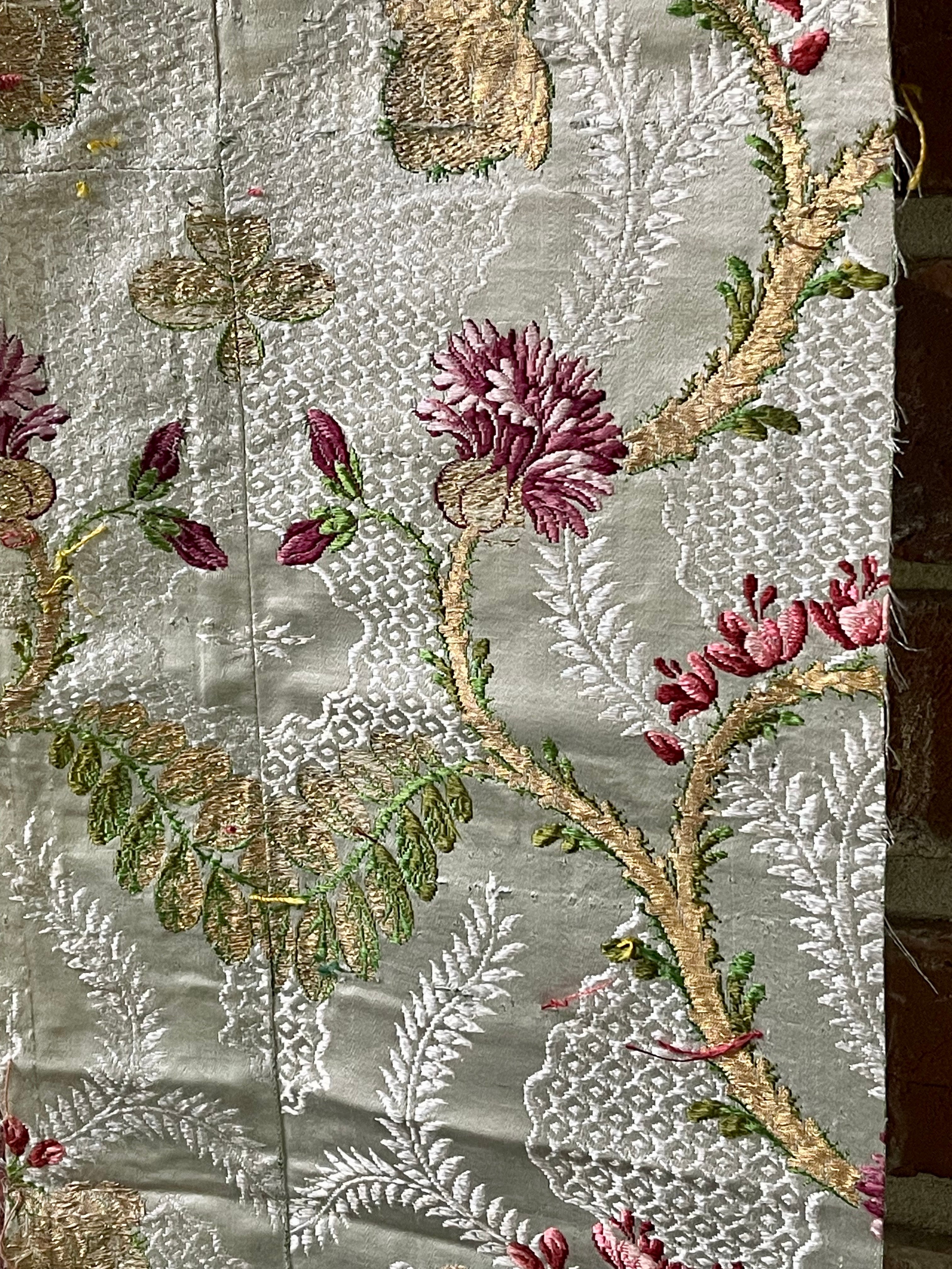 RESERVED FOR M  18th Century Silk Brocade Costume Panel