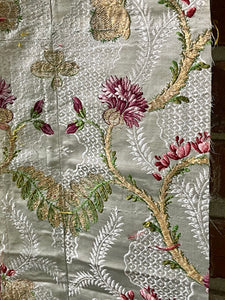 RESERVED FOR M  18th Century Silk Brocade Costume Panel