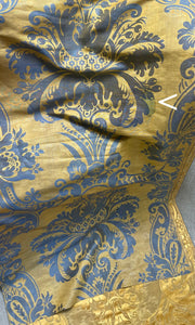 Antique French Lyon Silk Damask