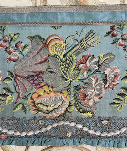 18th Century French Lyon Silk Lambrequin