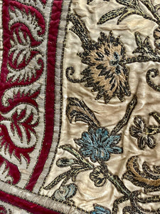 18th Century Embroidered Silk Velvet