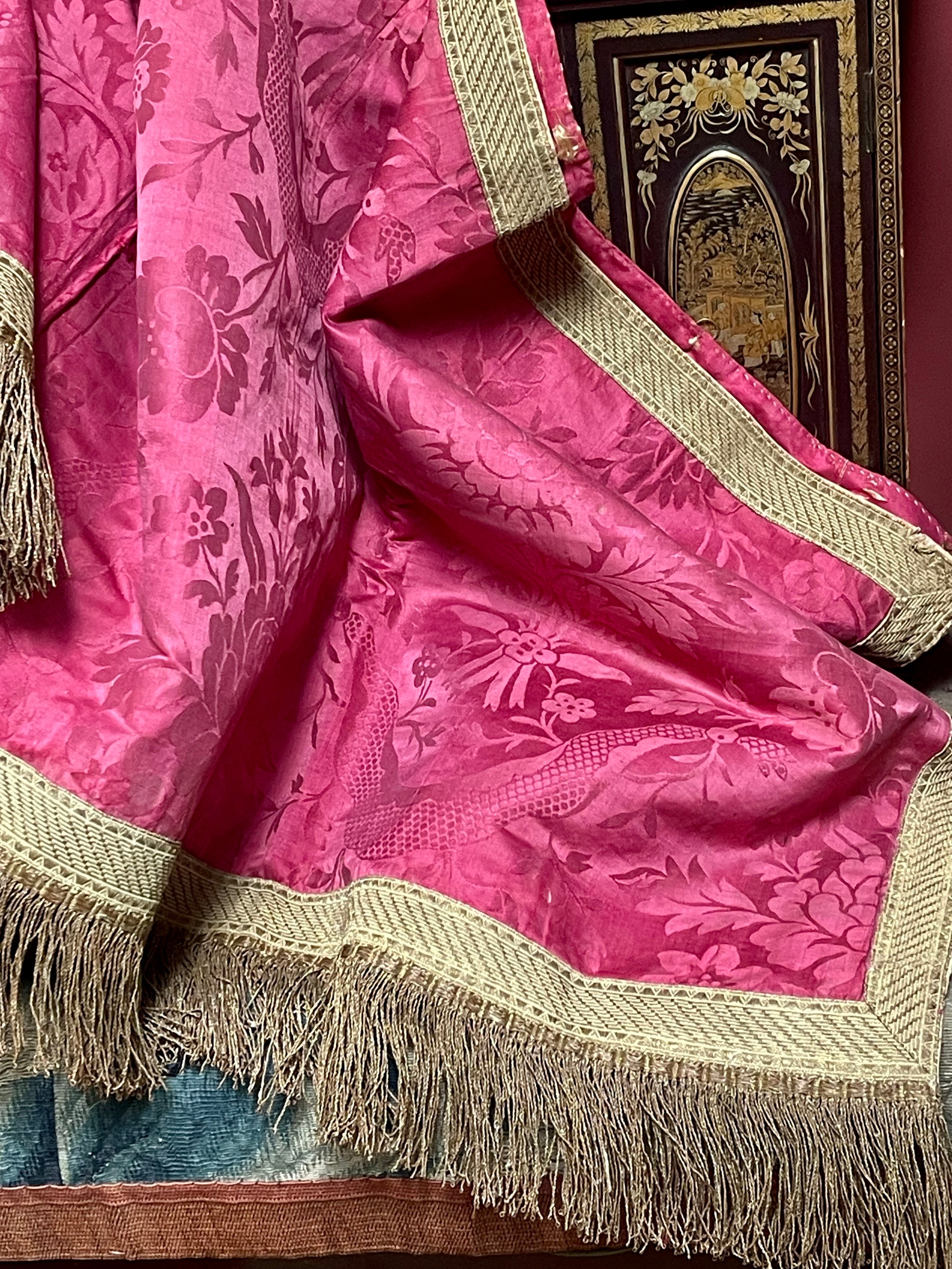 Antique Silk Damask Valance