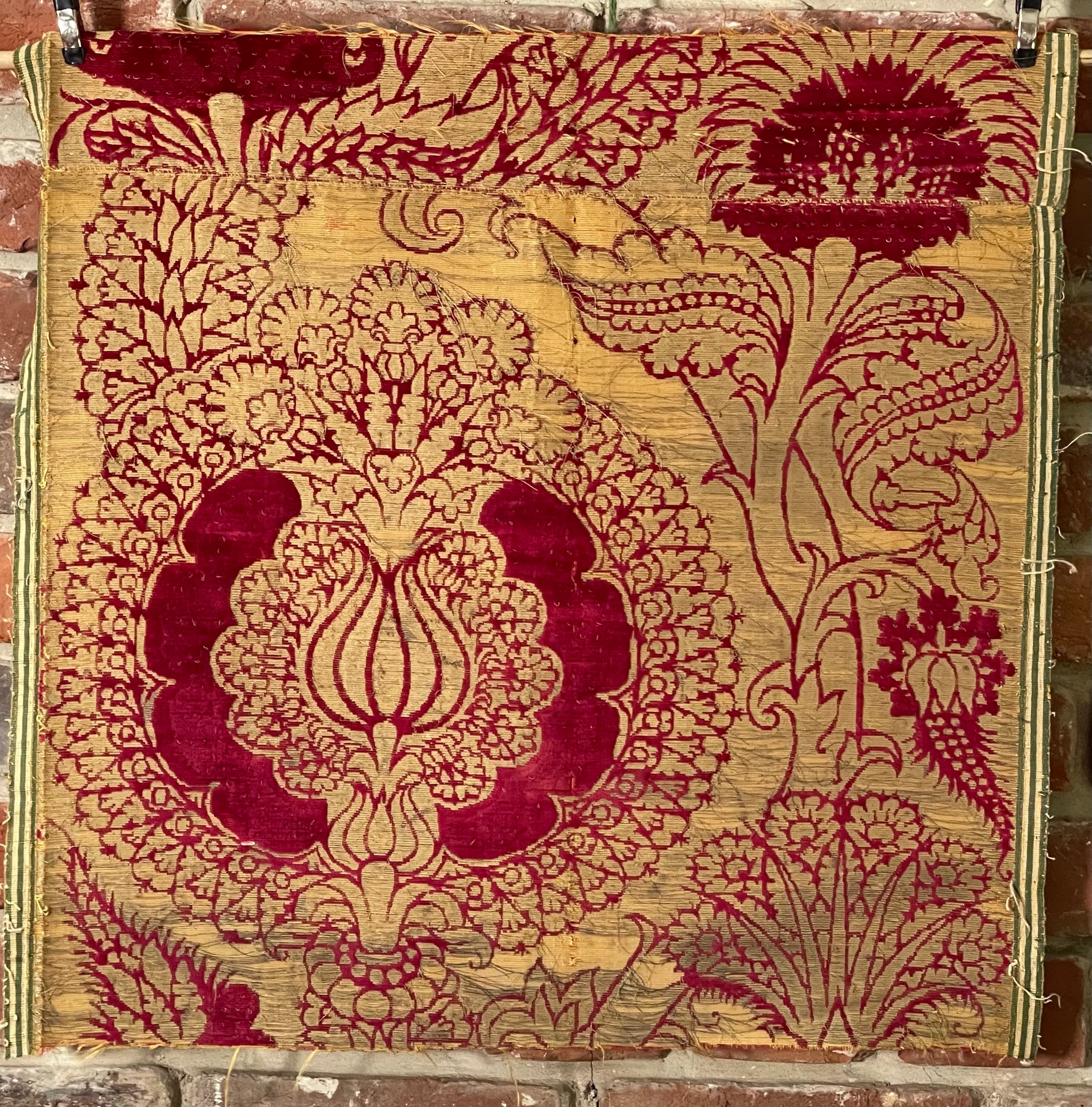 Renaissance Silk Velvet 16th Century Pomegranates