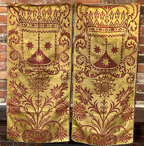 18th Century Silk Brocade Altar Frontal PAIR