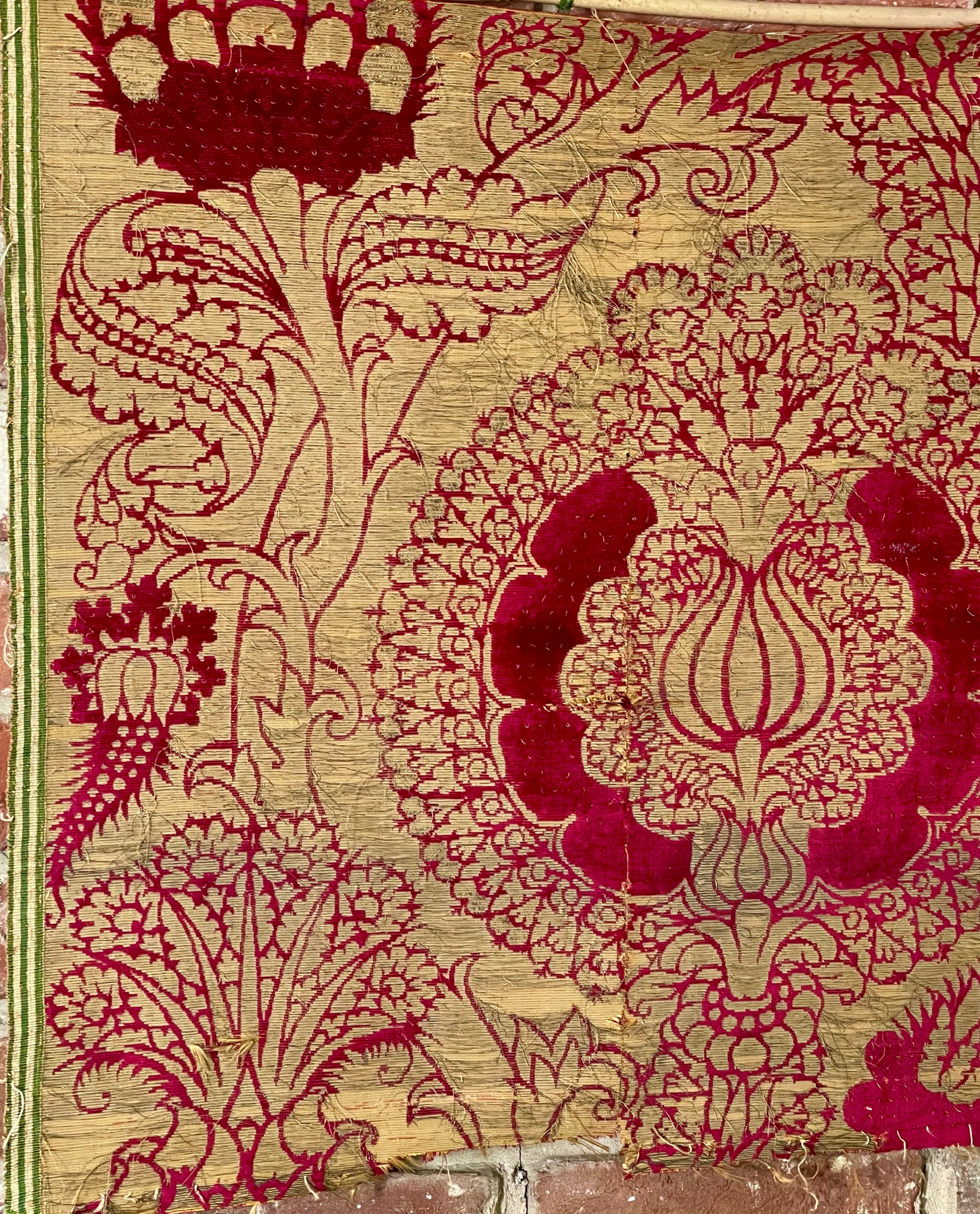 16th Century Silk Velvet Renaissance Pomegranates