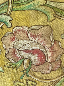 17th Century Italian Silk Floss Embroidered Panel