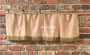 Antique Pink Moire Silk Valance Pelmet