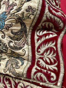 RESERVED For D 18th Century Silk Velvet Embroidered Panel