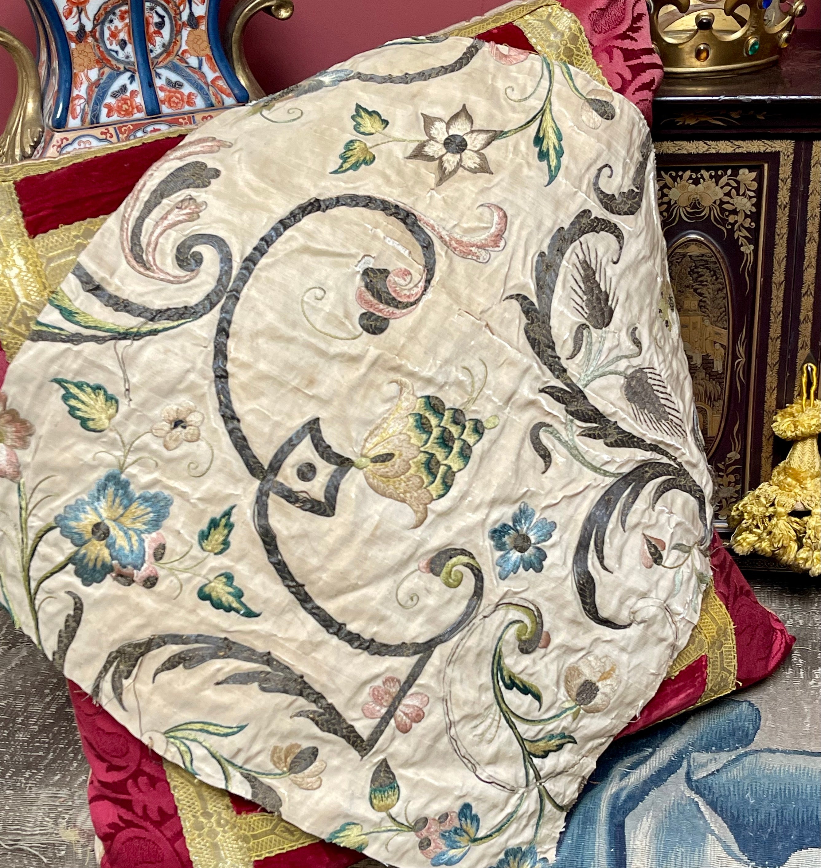 17th Century Embroidery Panel