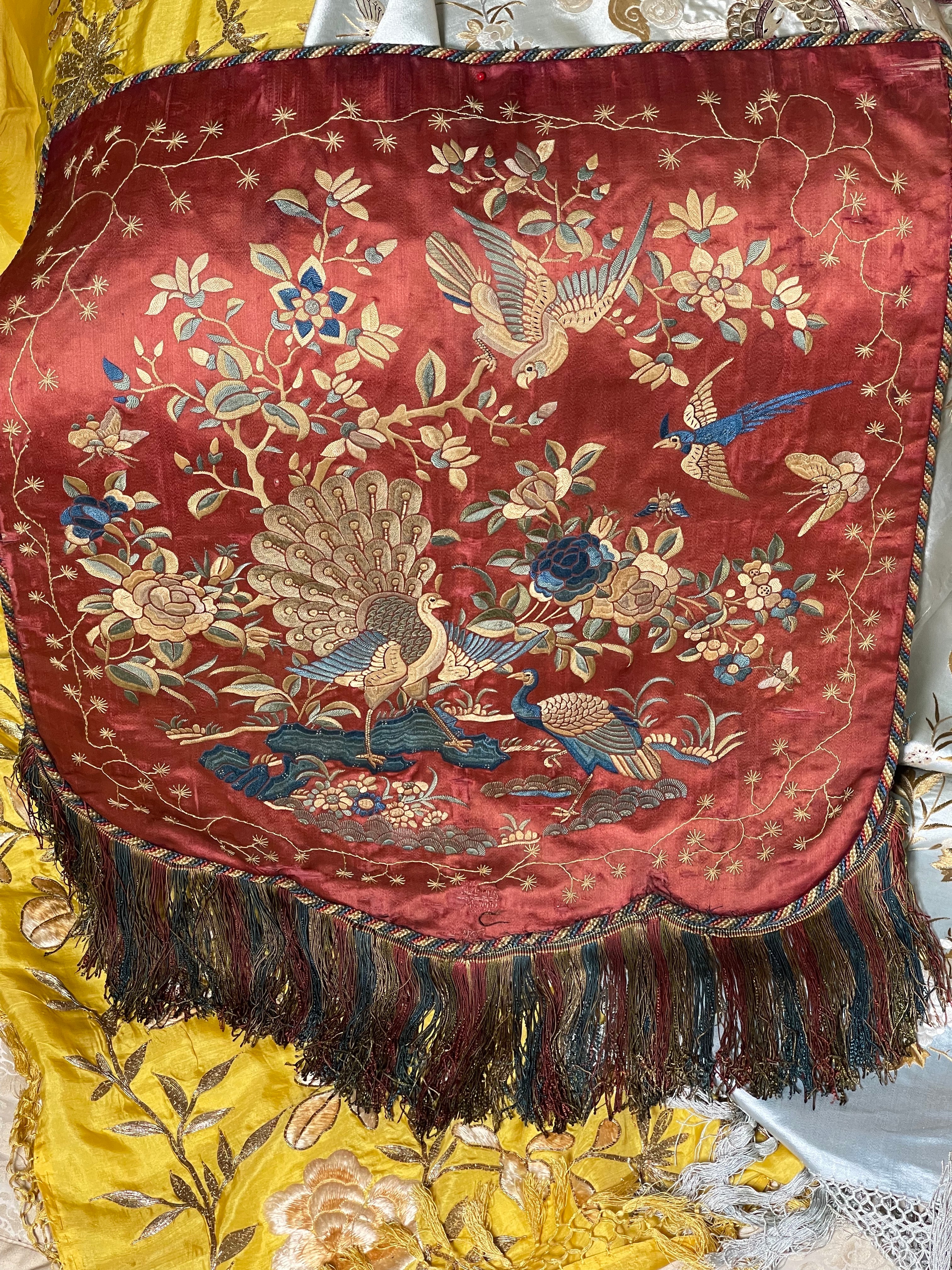 Antique Chinese Silk Embroidery Banners